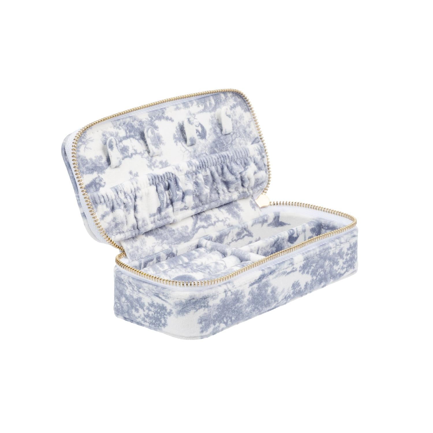 Velvet Jewellery Box Mini Country Blue Savannah Blue - Sky Blue