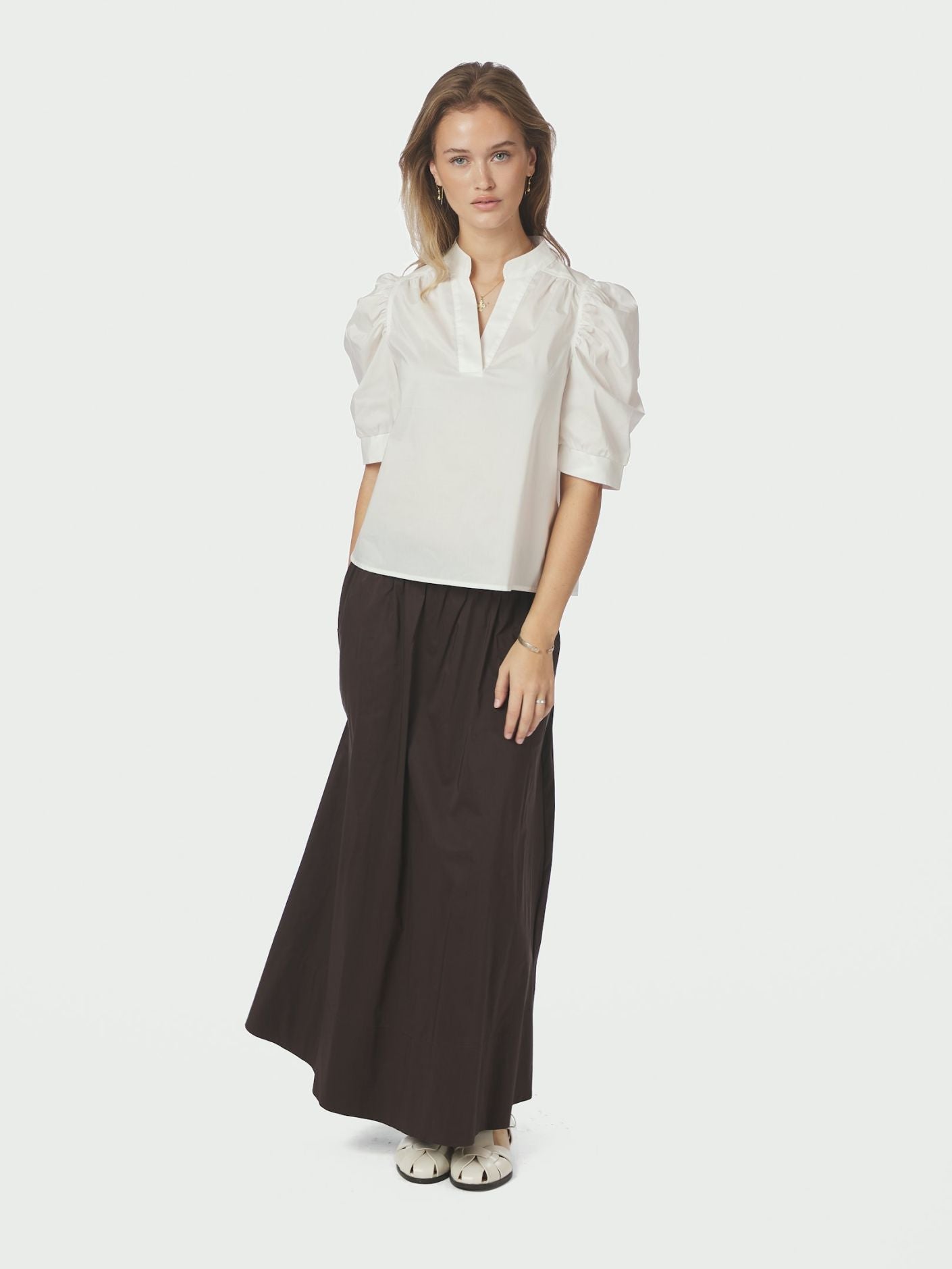Roella Poplin Blouse White - White