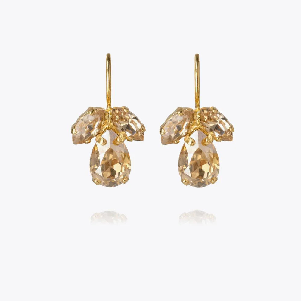 Petite Timo Gold Golden Shadow/Silk Earrings - Gold