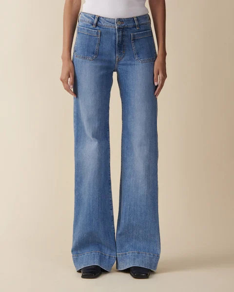St Monica Low Light Classic Vintage Jeans - Denim