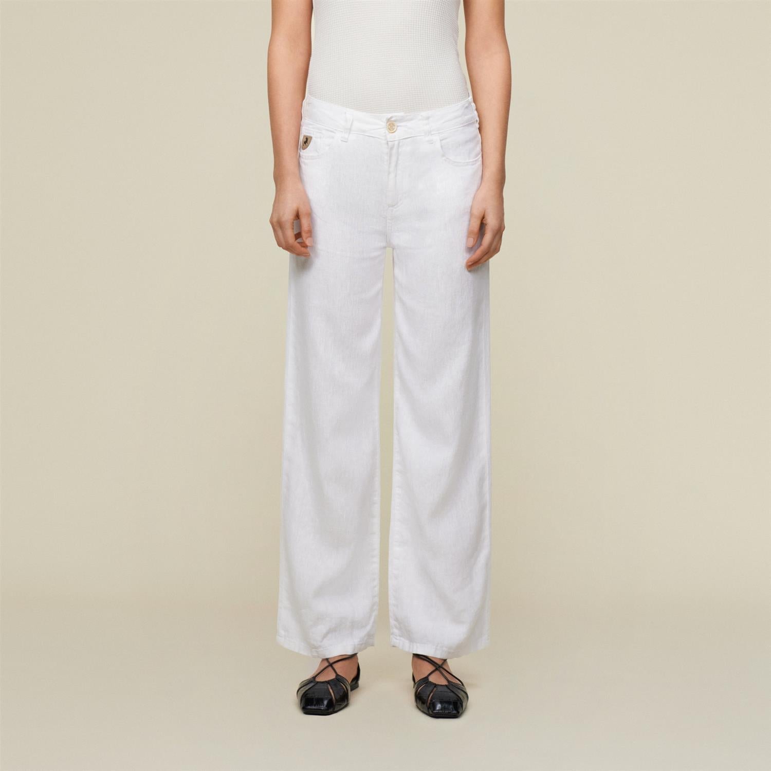 Culotte Linen Summer White - White