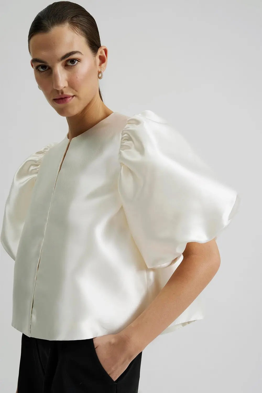 Cleo Blouse Ivory - Ivory