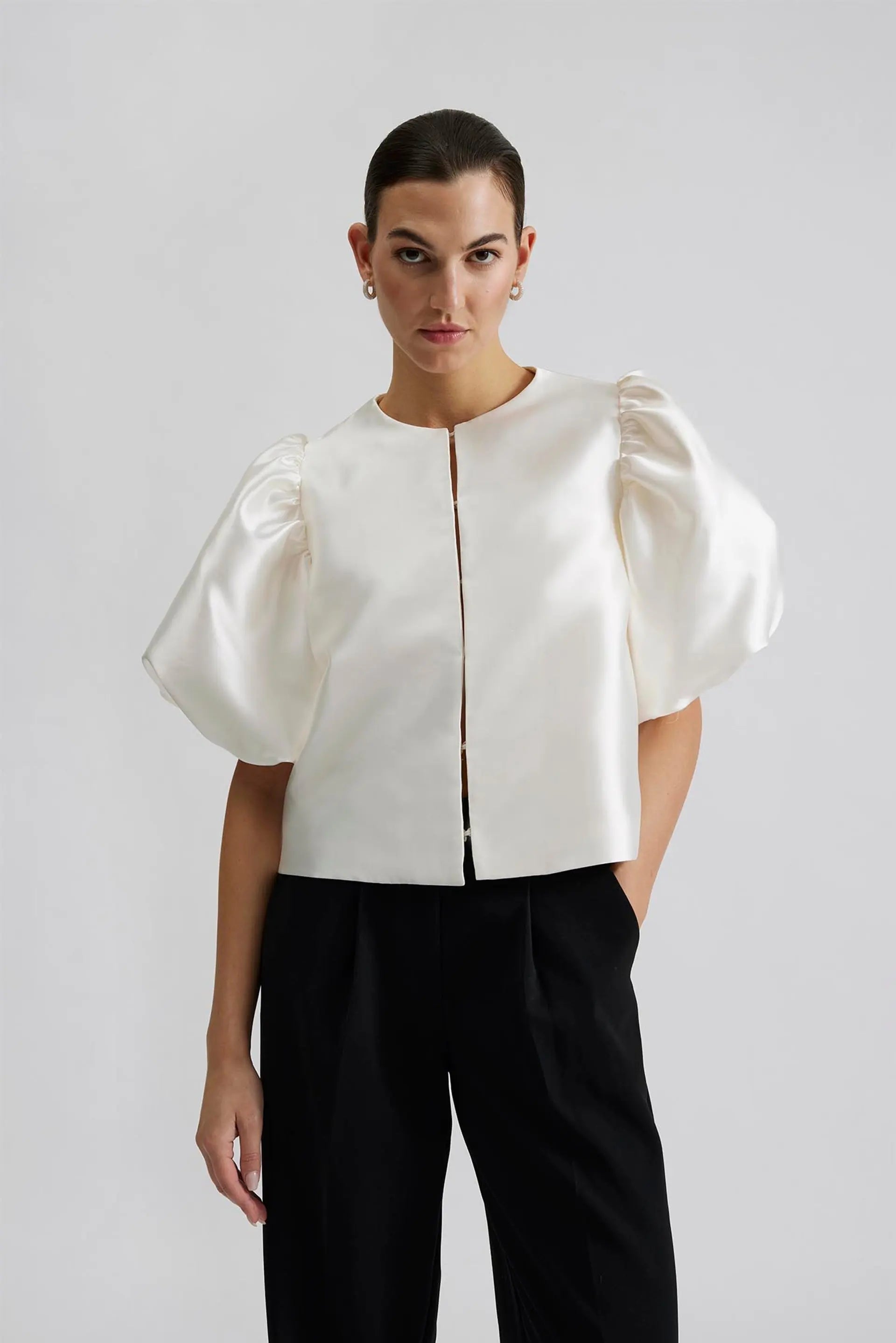Cleo Blouse Ivory - Ivory