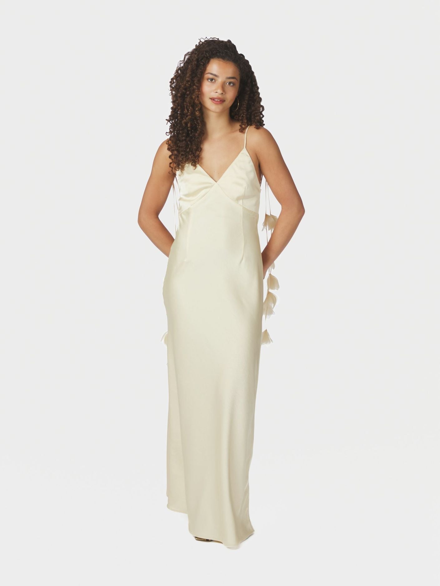 Colly Heavy Sateen Dress Light Yellow - Yellow