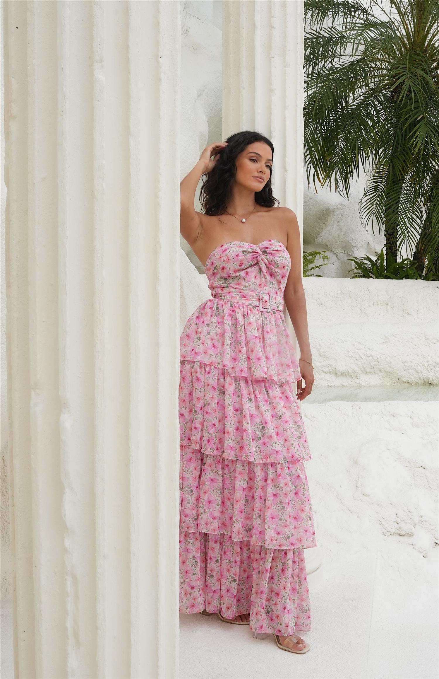 Alaya Maxi Dress Garden Serenade - Pink