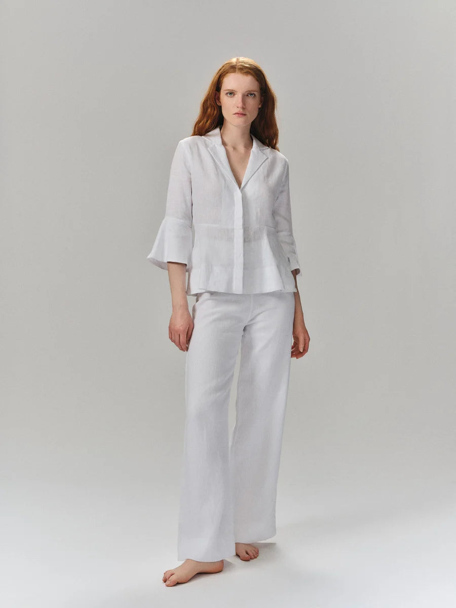 Guro Linen Shirt White - White