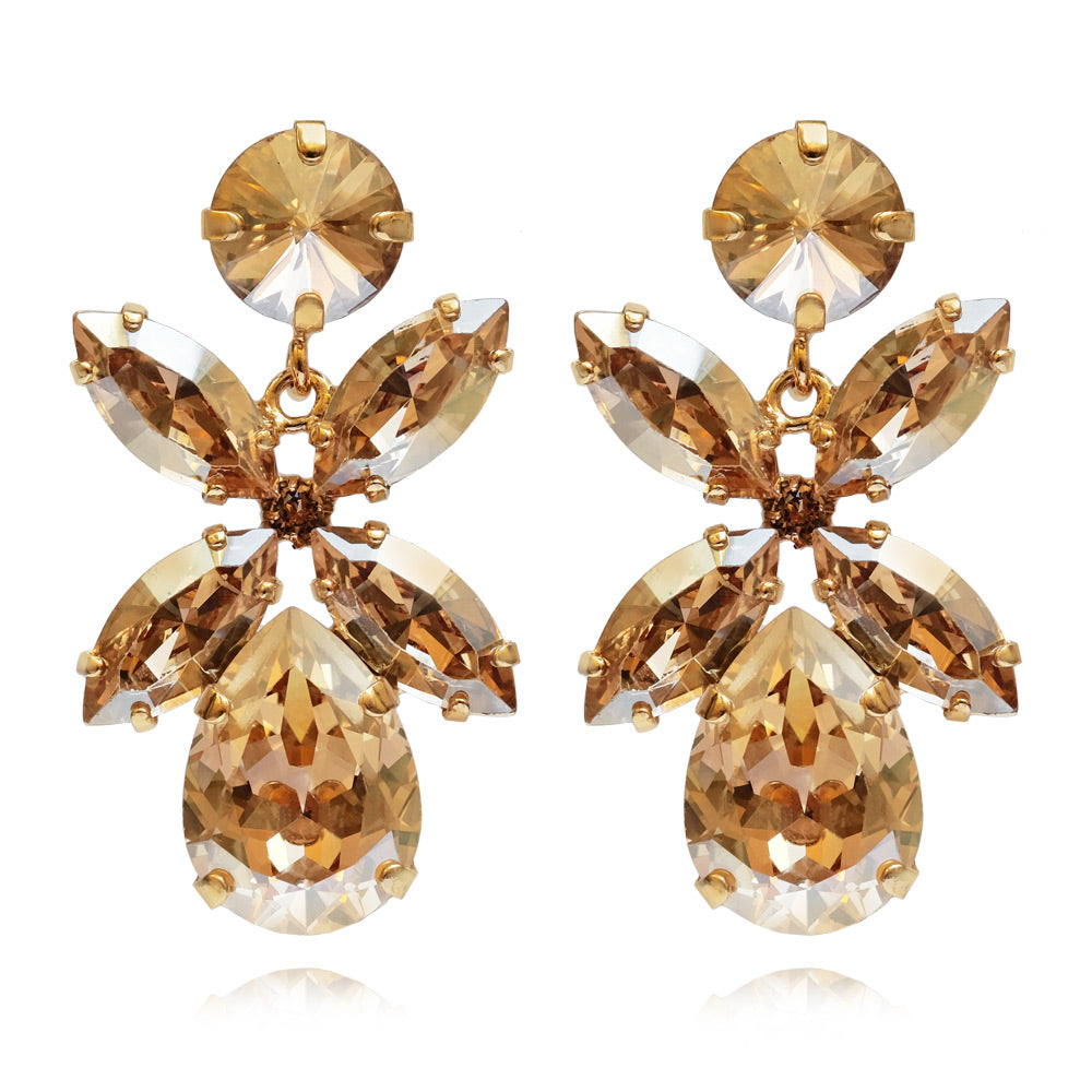 Dione Earrings Gold Golden Shadow - Gold