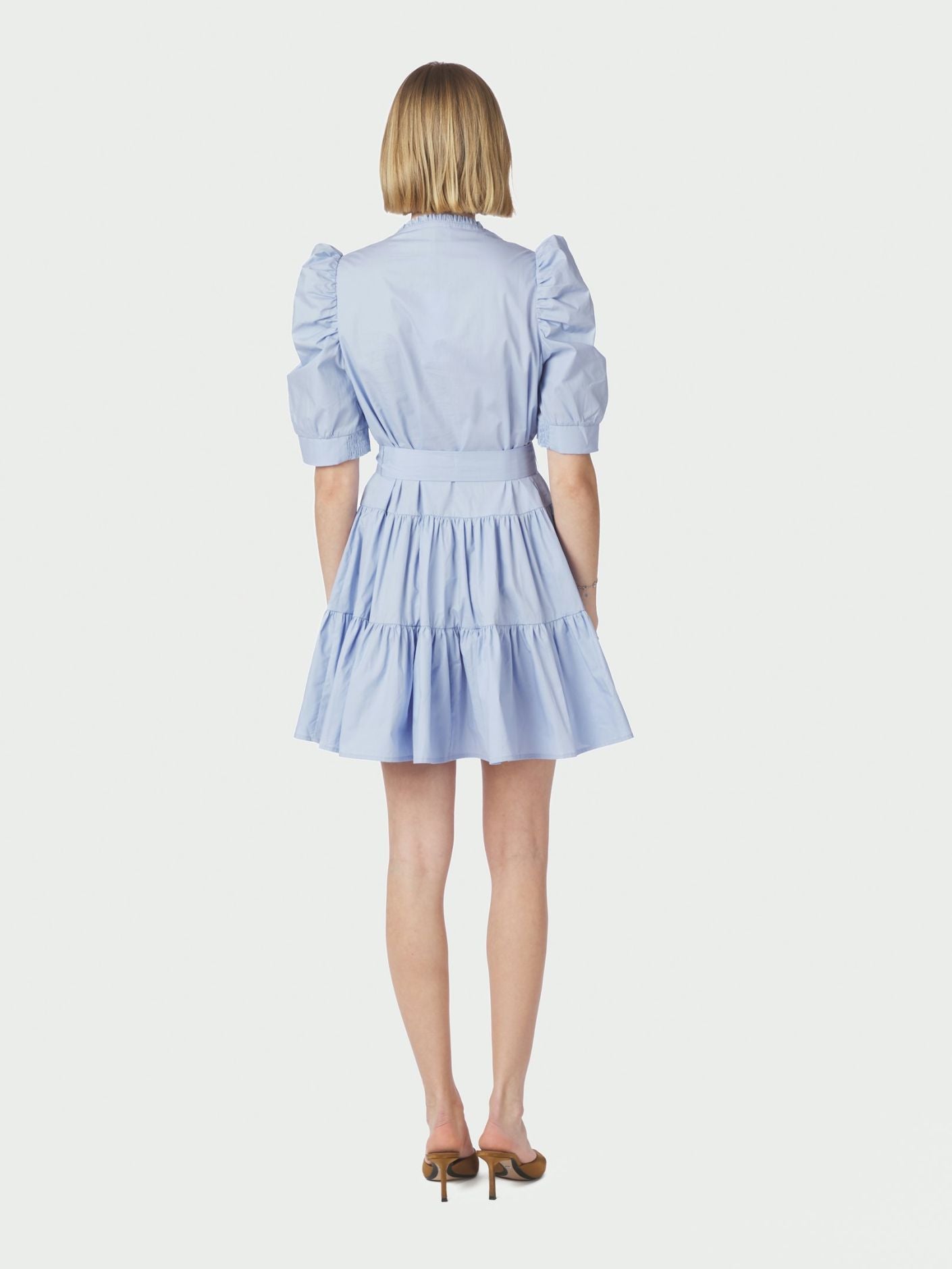 Tabbie Poplin Dress Light Blue - Sky Blue