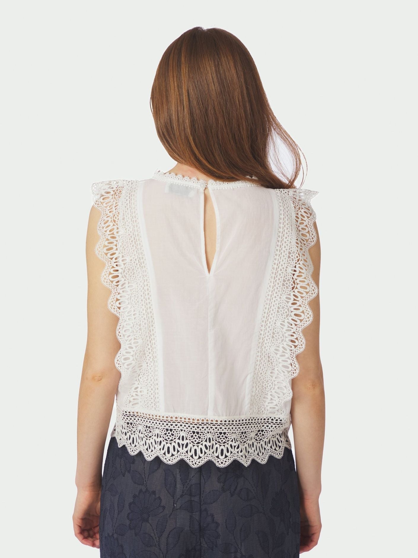 Samia Lace Top White - White
