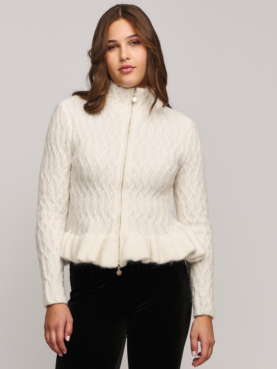 Lene Alpaca Cardigan Ivory - Off-White
