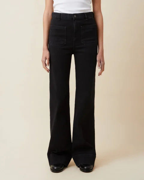 St Monica Black Jeans - Black