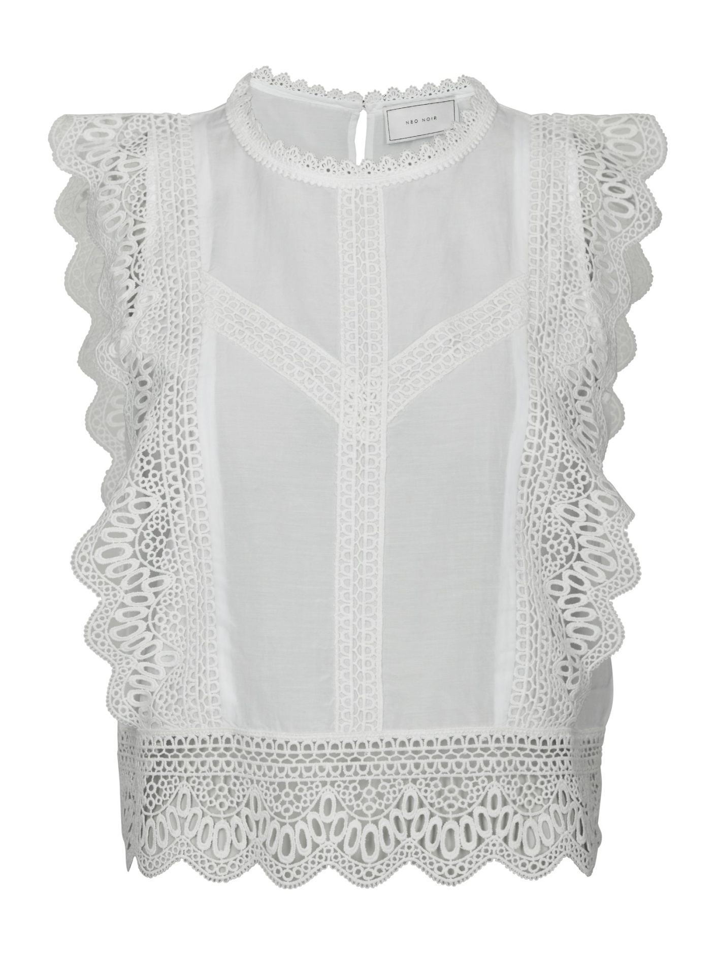 Samia Lace Top White - White