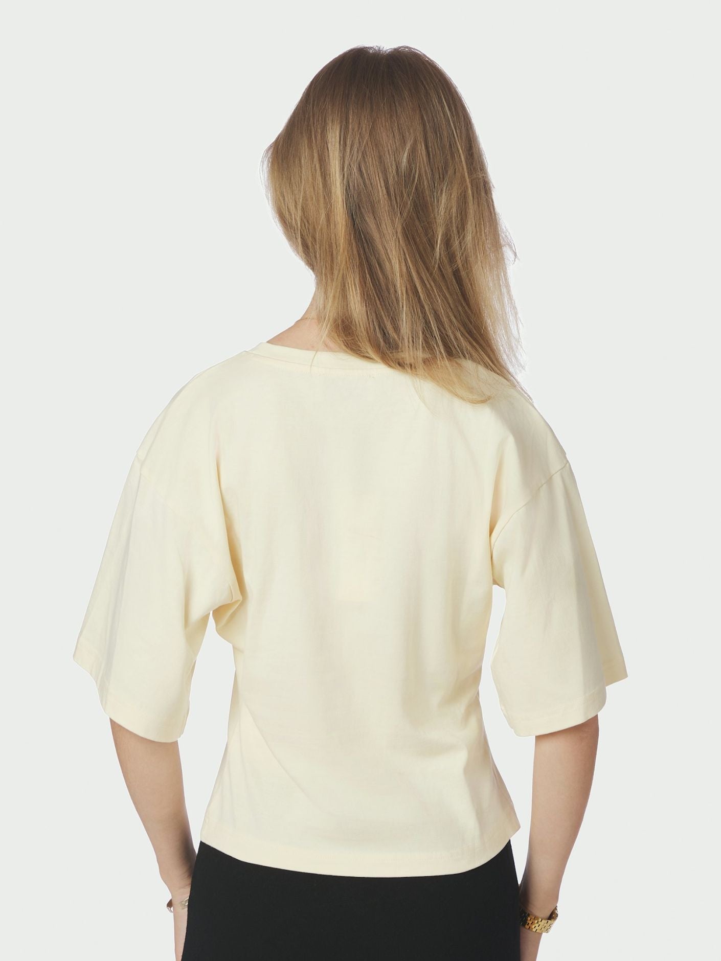 Asha Knit Tee Butter Yellow - Cream