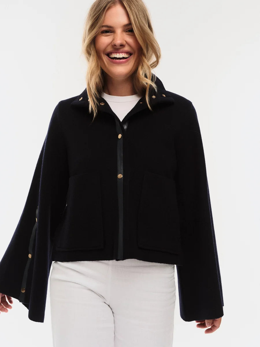 Enola Merino Jacket Navy - Navy