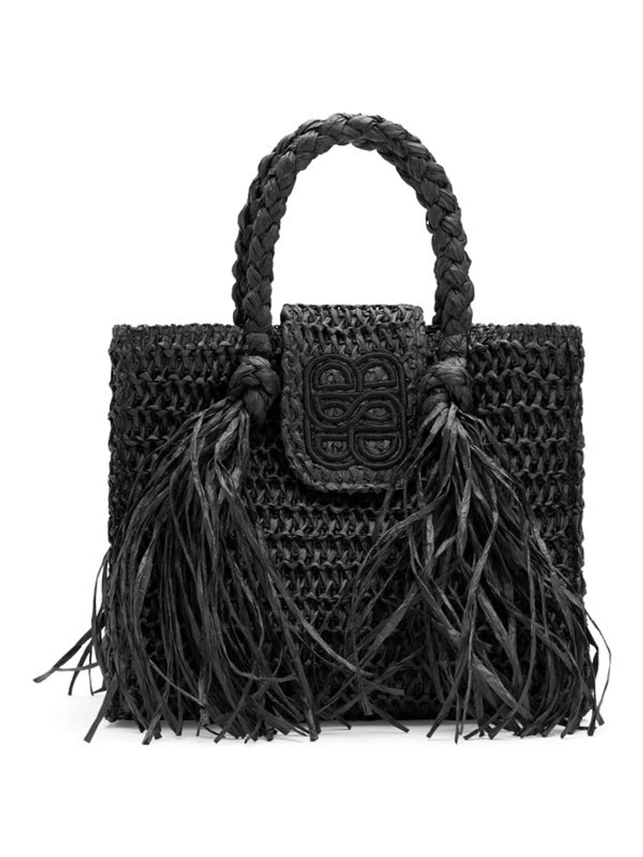 Sigrid Straw Bag Black - Black