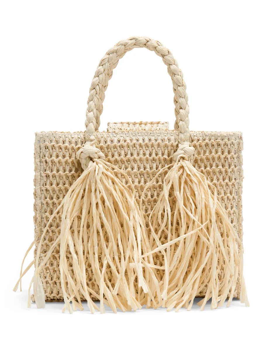 Sigrid Straw Bag Beige - Beige