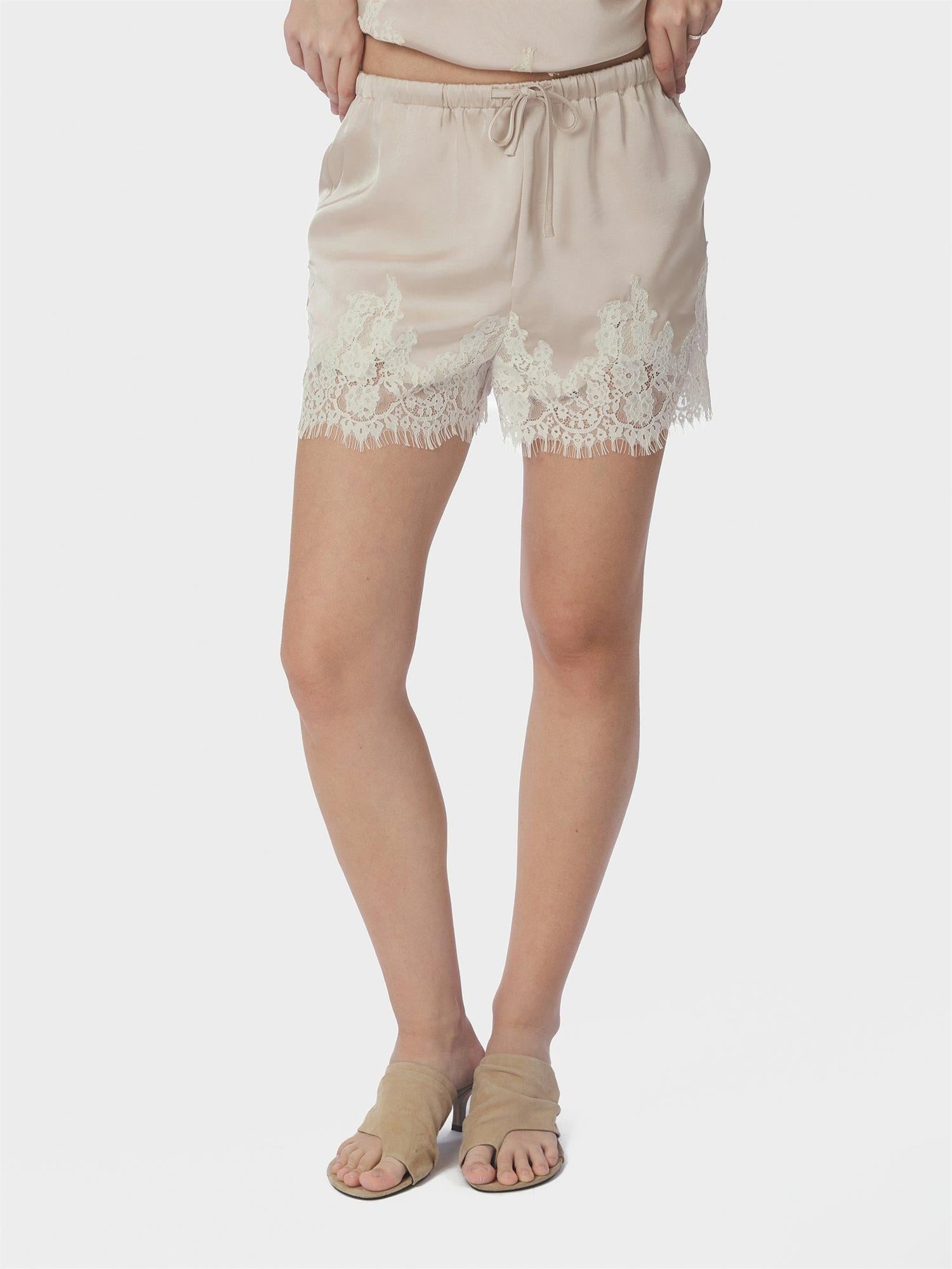 Siena Lace Shorts Champagne - Beige