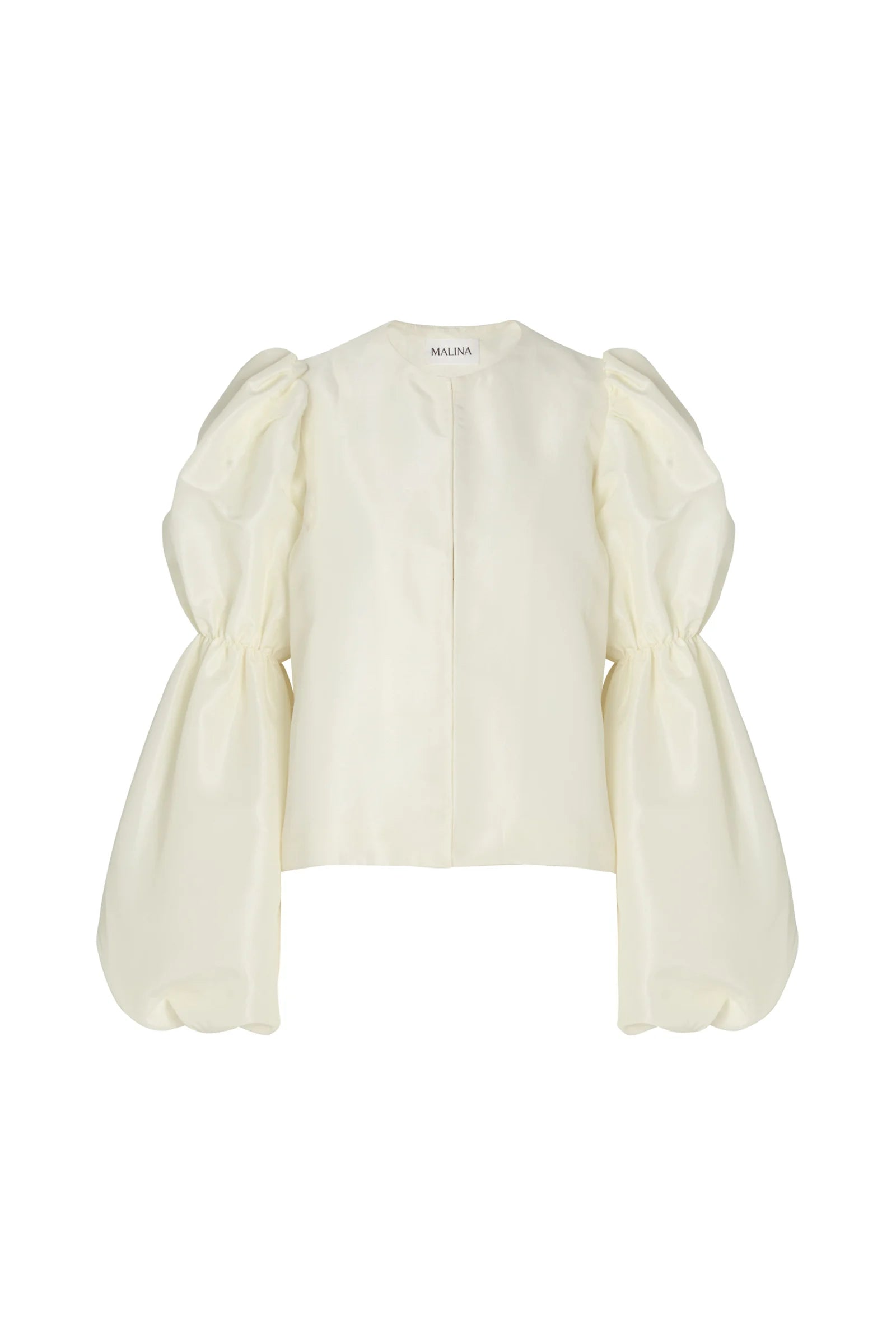 Zoey Double Pouf Sleeve Blouse Vanilla - Cream
