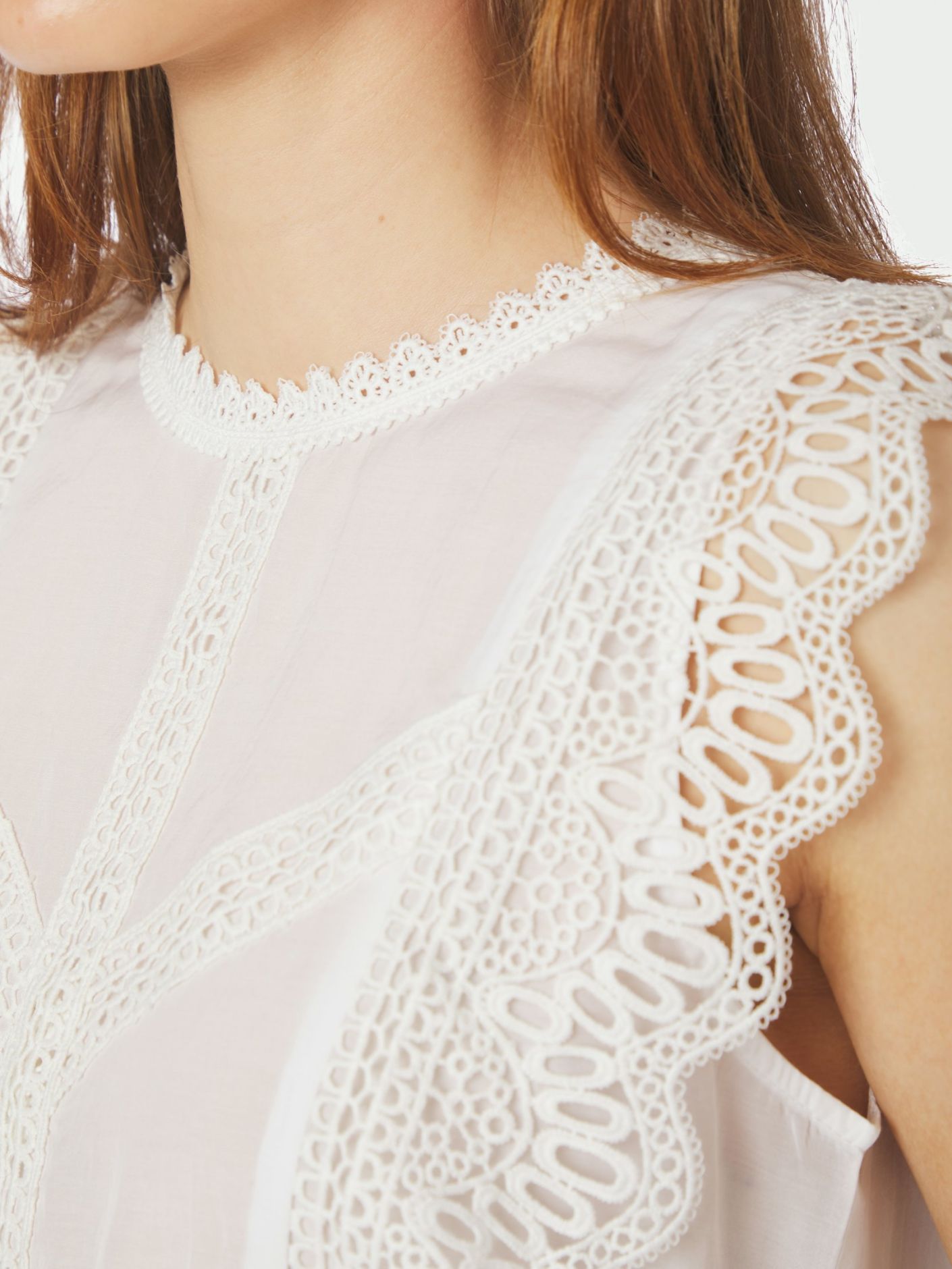 Samia Lace Top White - White