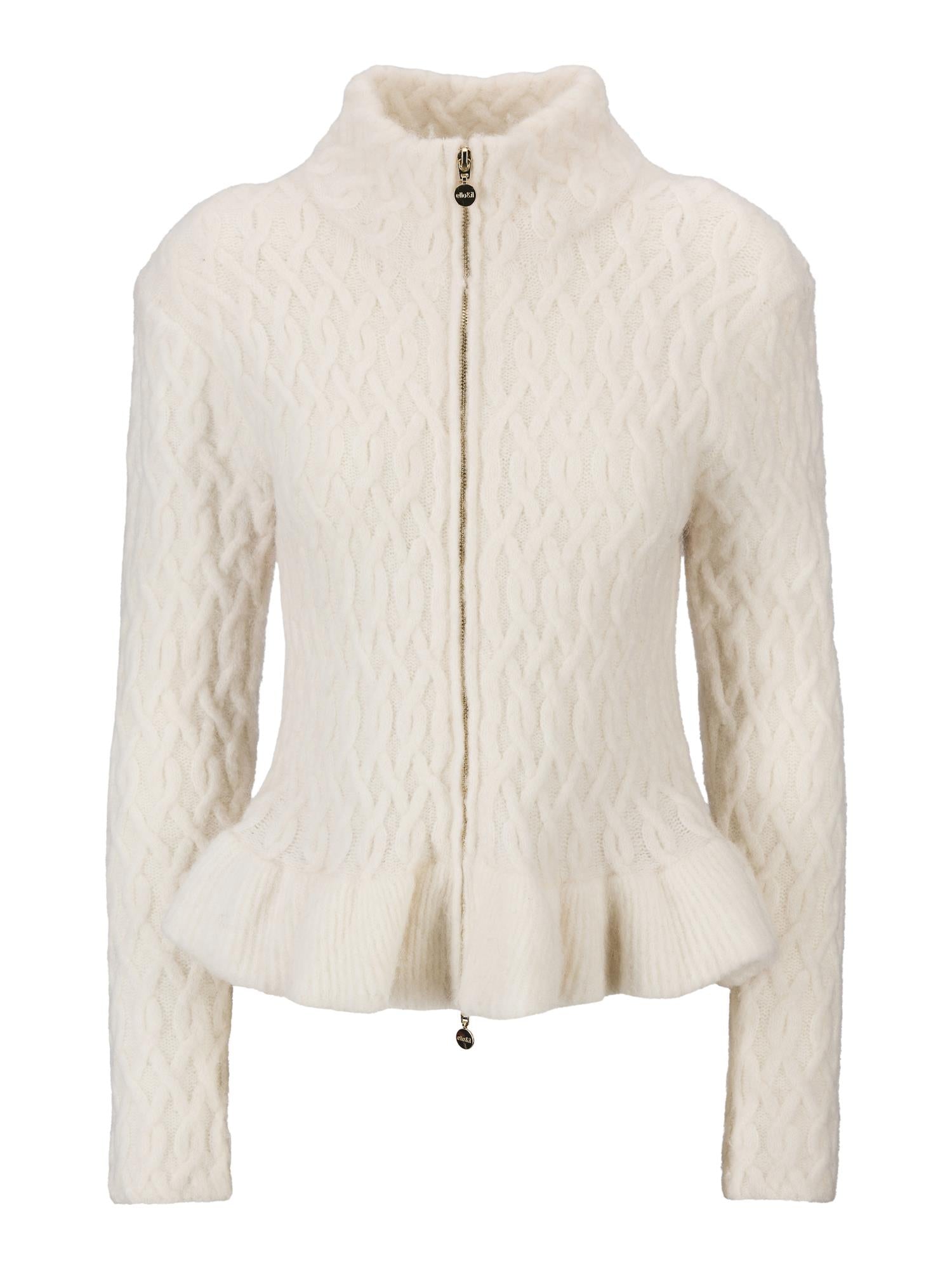 Lene Alpaca Cardigan Ivory - Off-White