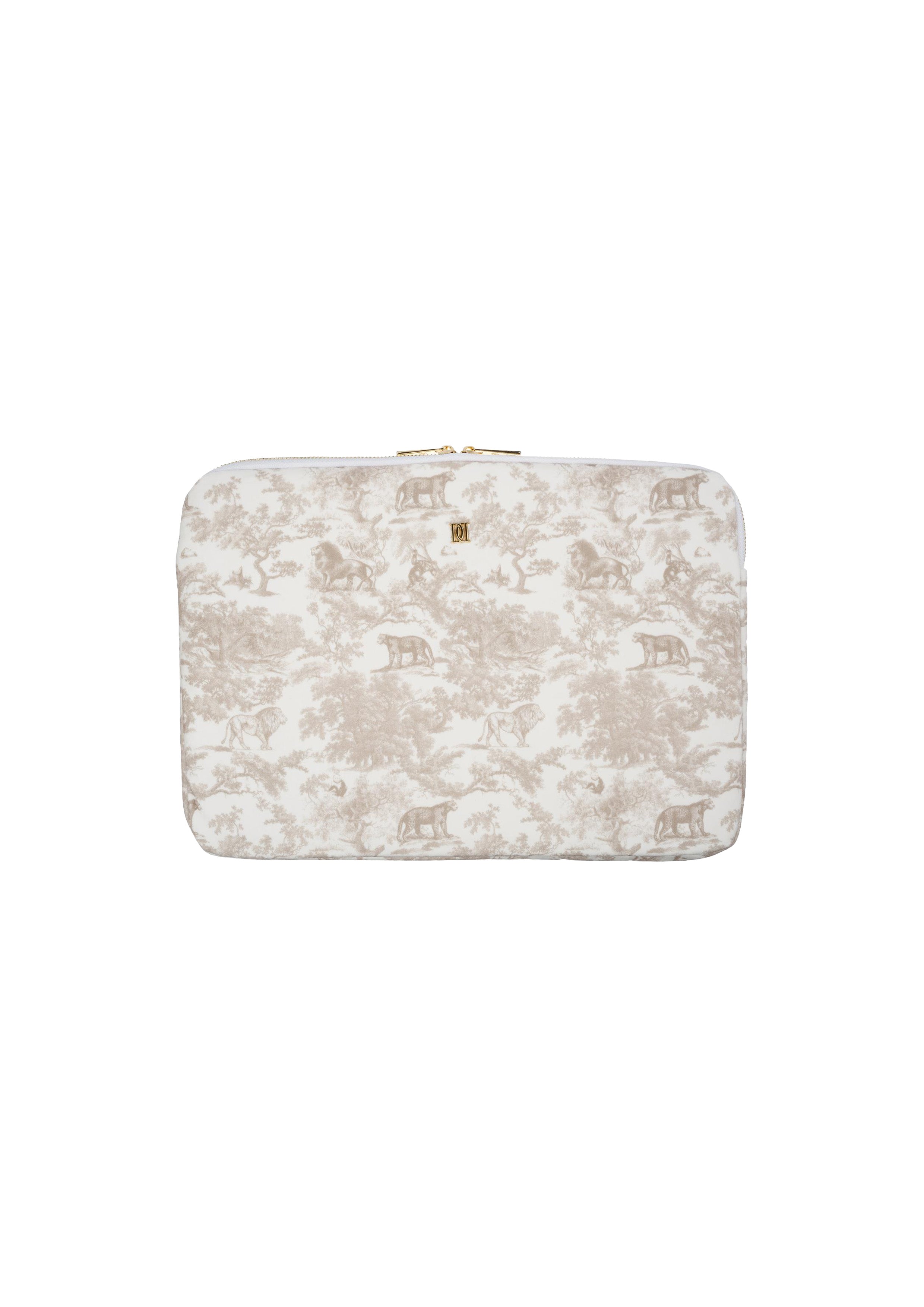 Velvet Mac Cover Sand Savannah Pattern - Beige
