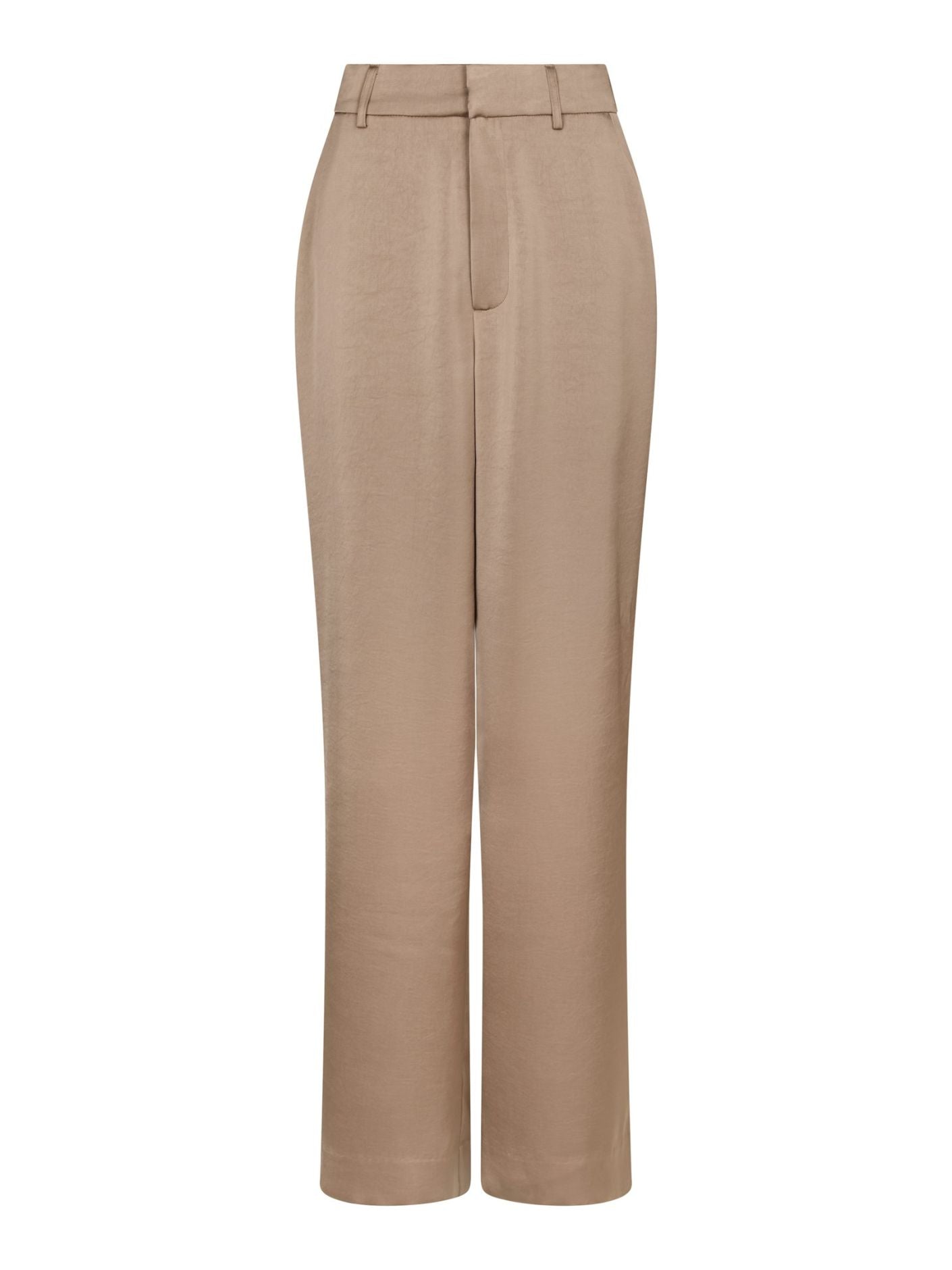 Emmett Heavy Sateen Pants Dark Taupe - Beige