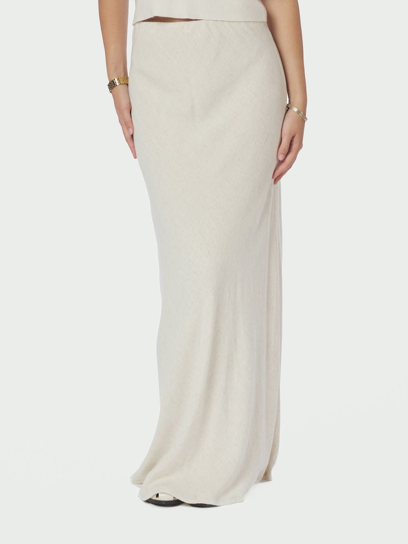 Viso Linen Skirt Natural - Beige