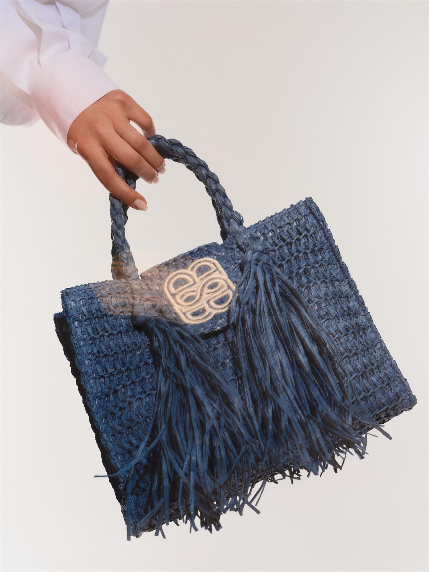 Sigrid Straw Bag Blue - Royal Blue