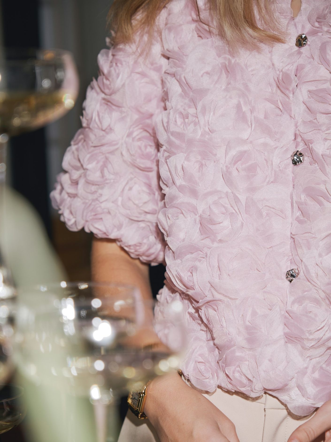 Aisa Flower Blouse Rose - Pink