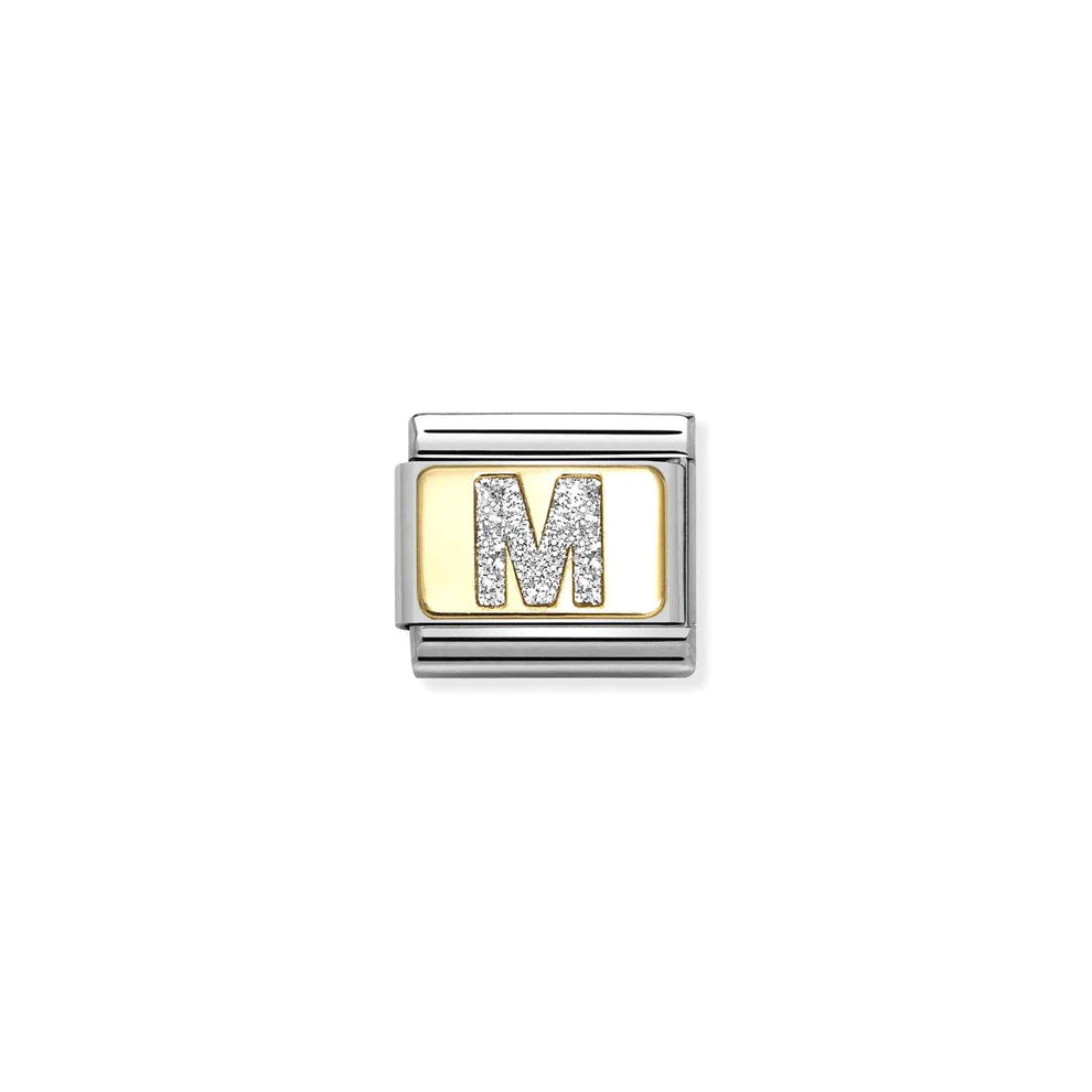 Glitter Letter M - Gold