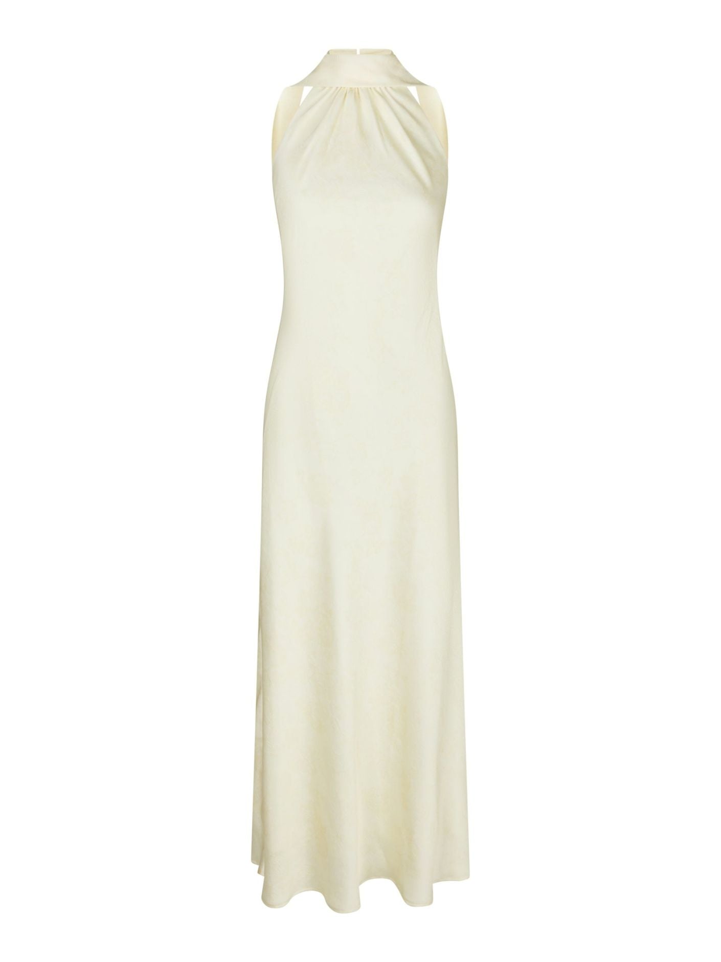 Fiona Pattern Satin Dress Light Yellow - Yellow