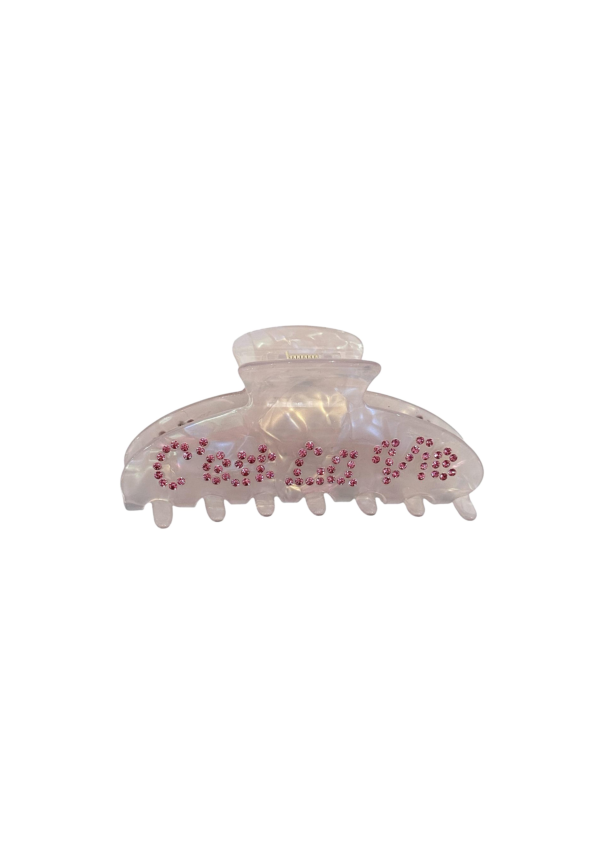 Text Hair Claw "C'est La Vie" Sand - Beige