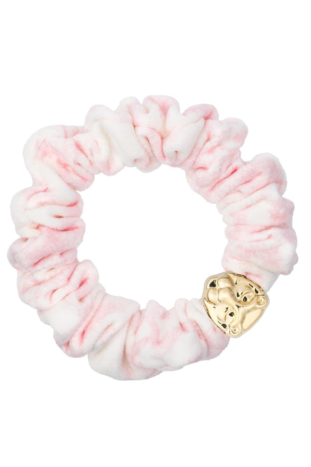 Velvet Mini Scrunchie Cotton Candy Savanah Print - Pink