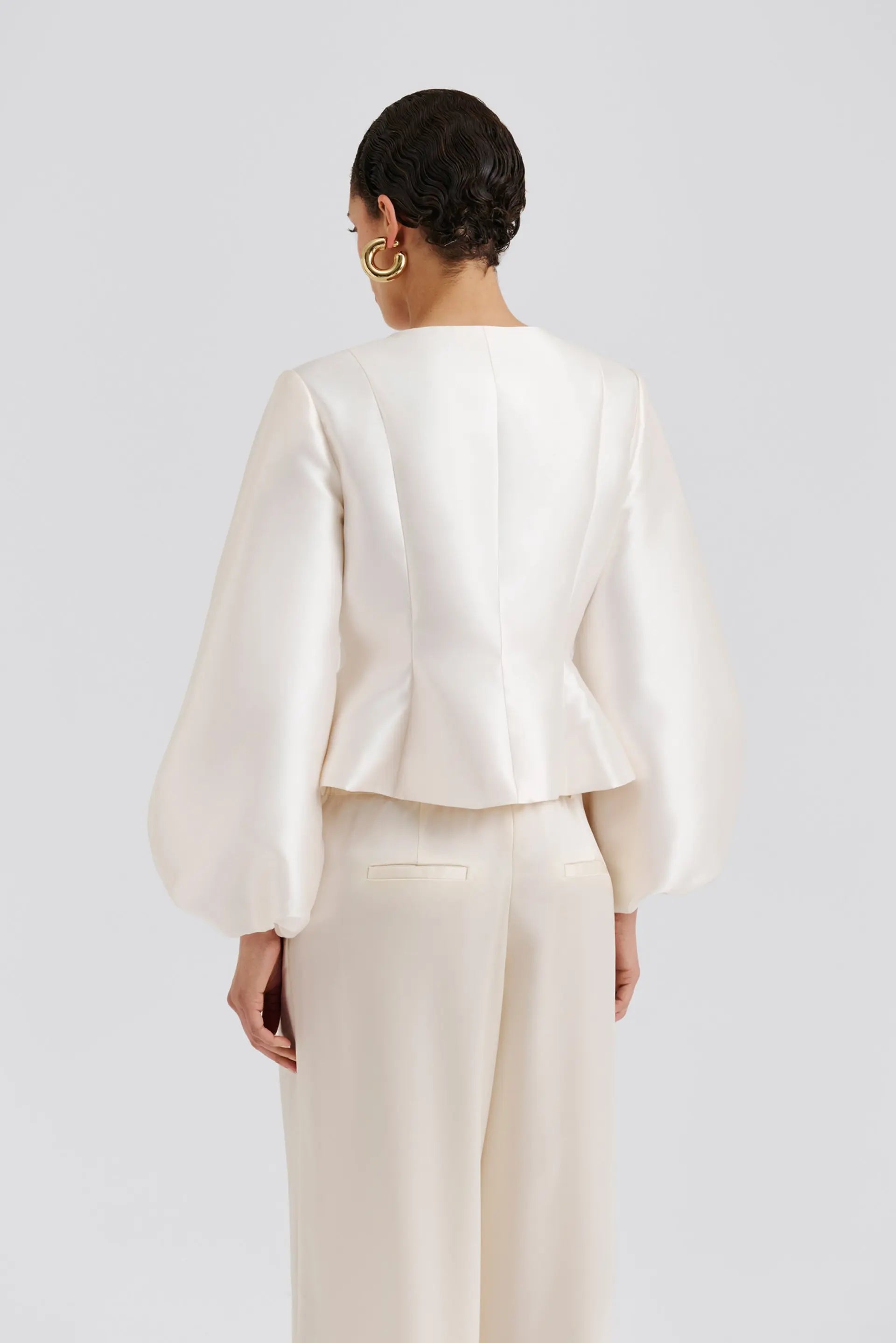 Vendela Balloon Sleeve Blouse Ivory - Ivory