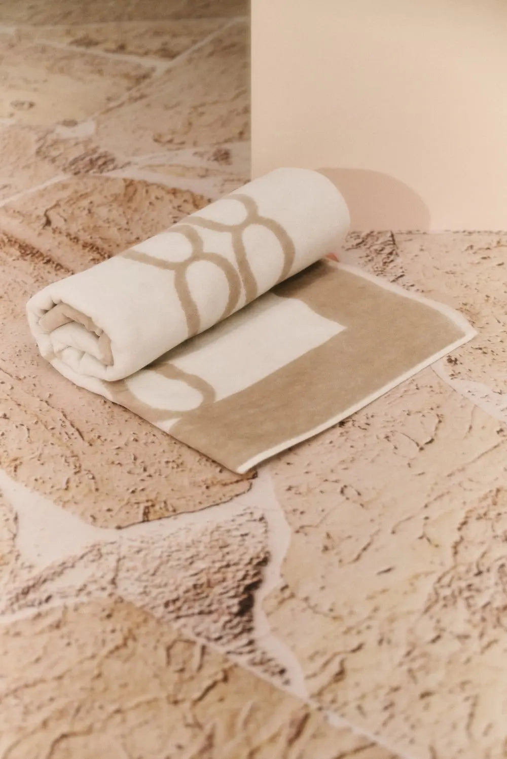 Monogram Jacquard Beach Towel Light Taupe - Beige