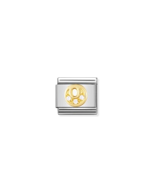 Cubic Zirconia Letter O Gold - Silver