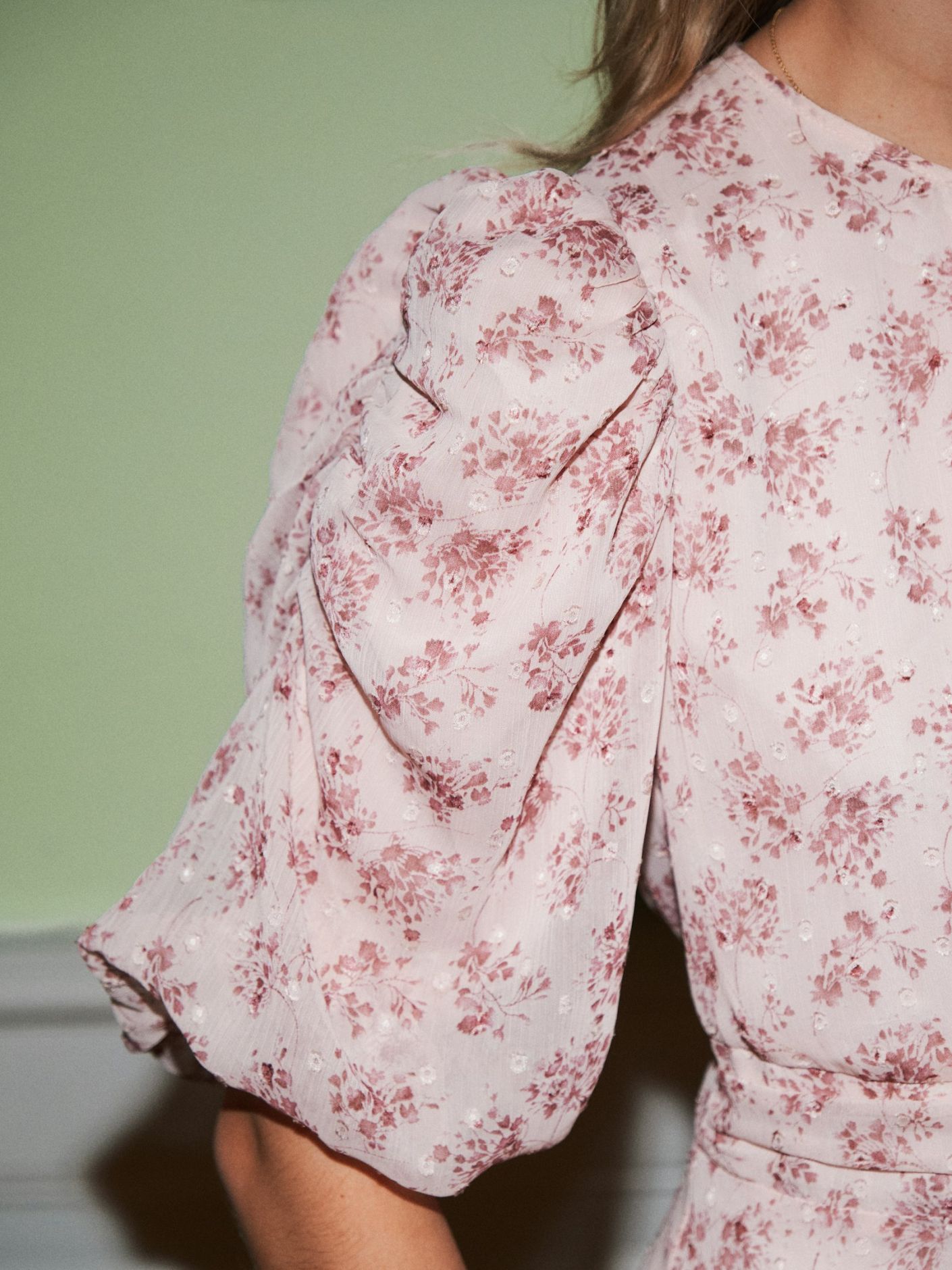 Kikka Chiffon Flower Dress Rose - Pink