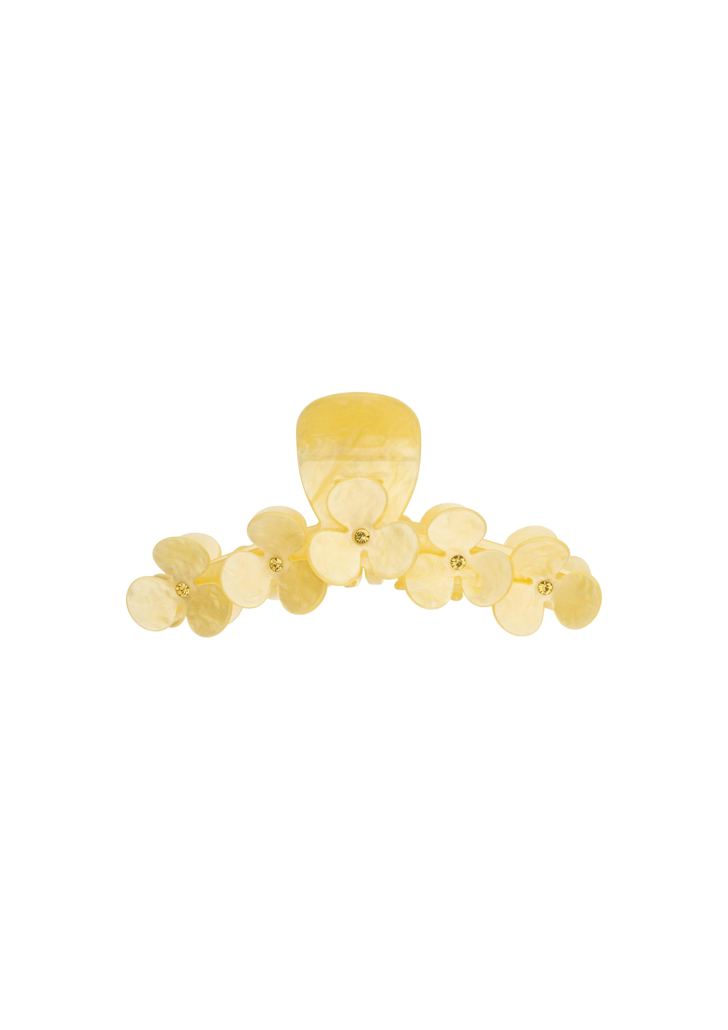 Flower Hair Claw X Large Pale Yellow - Yellow