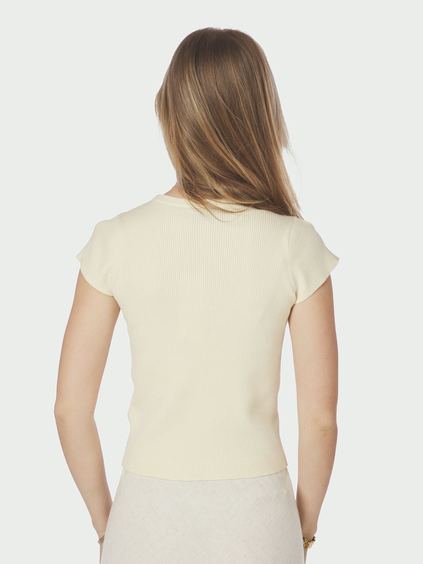 Tirra Knit Tee Butter Yellow - Cream
