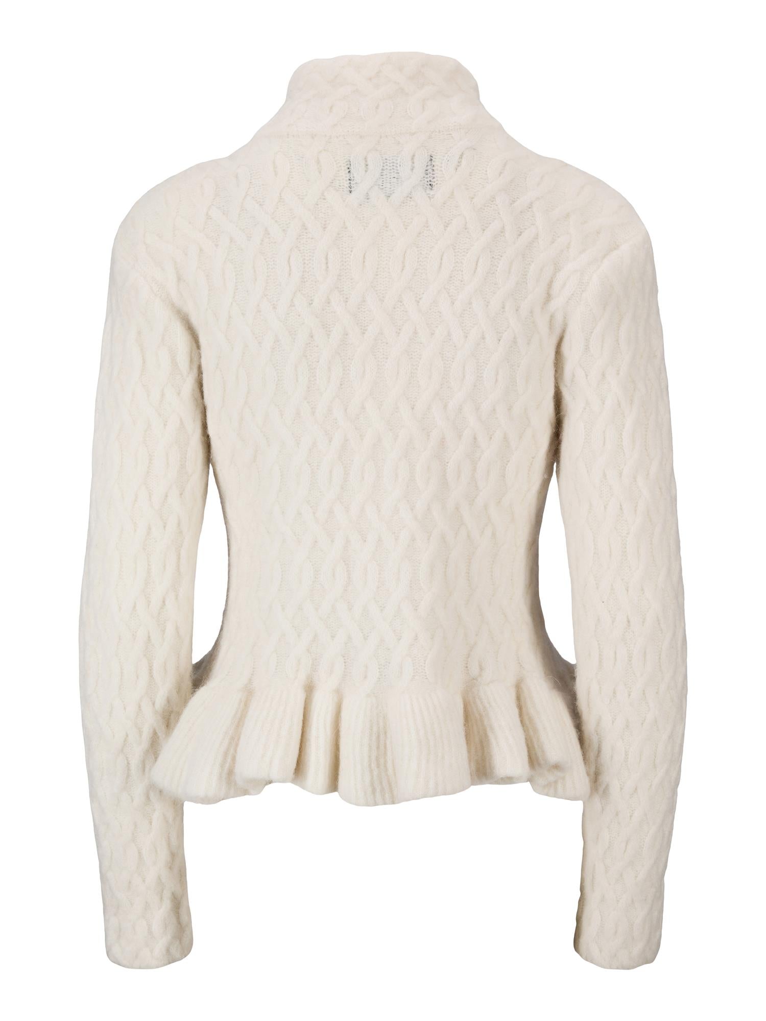 Lene Alpaca Cardigan Ivory - Off-White