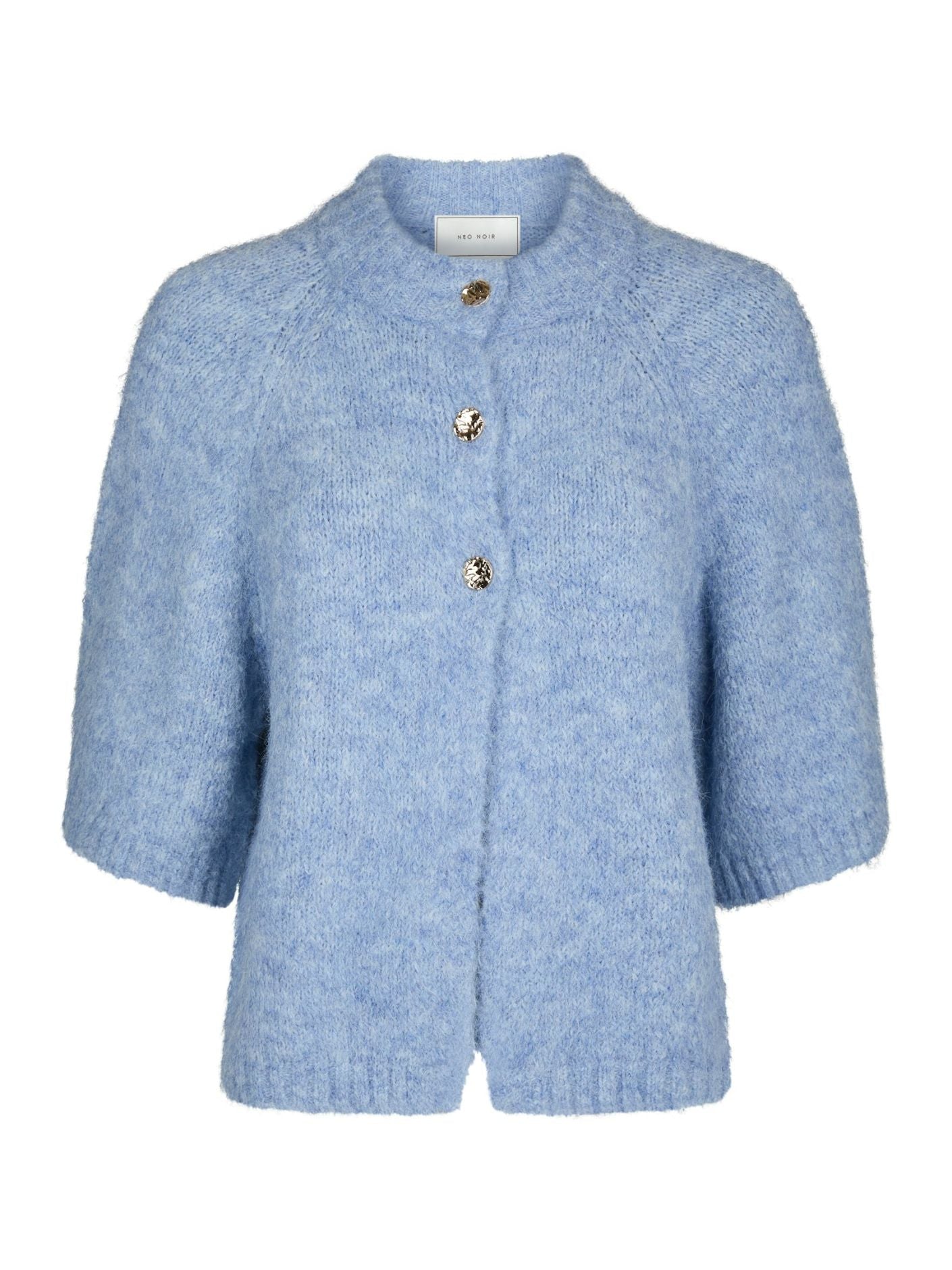 Benuta Fluffy Knit Cardigan Dusty Blue - Sky Blue