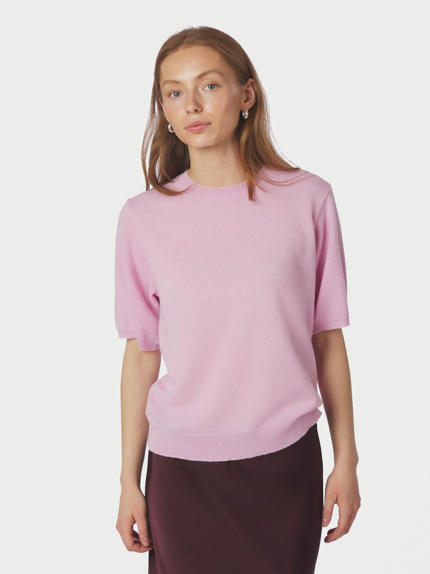 Missy Knit Tee Light Pink - Pink