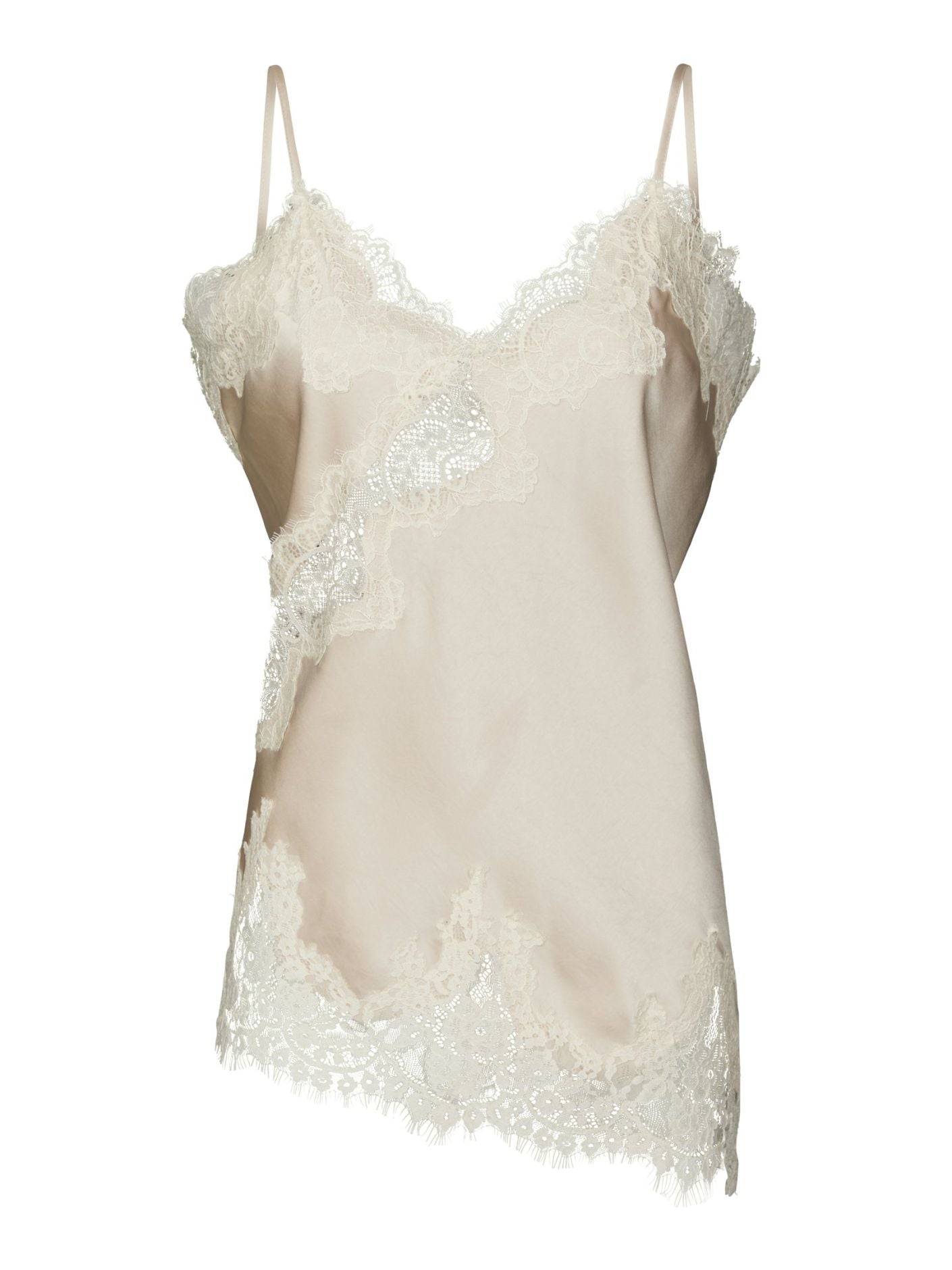 Viola Lace Top Champagne - Beige
