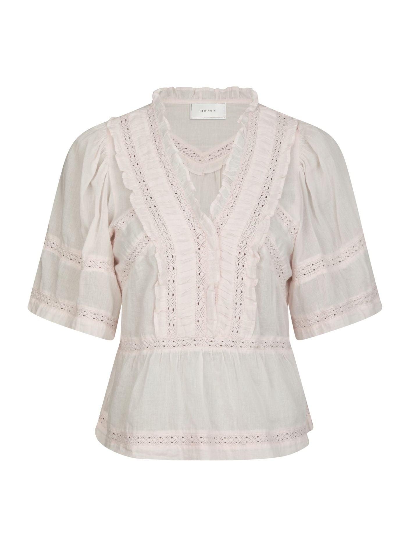 Evienne S Voile Top Light Pink - Pink