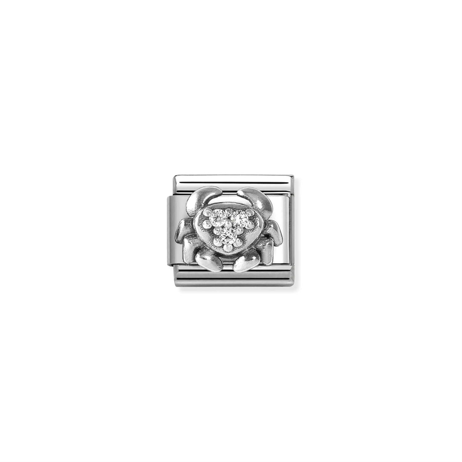Cancer Silver Link Charm - Silver