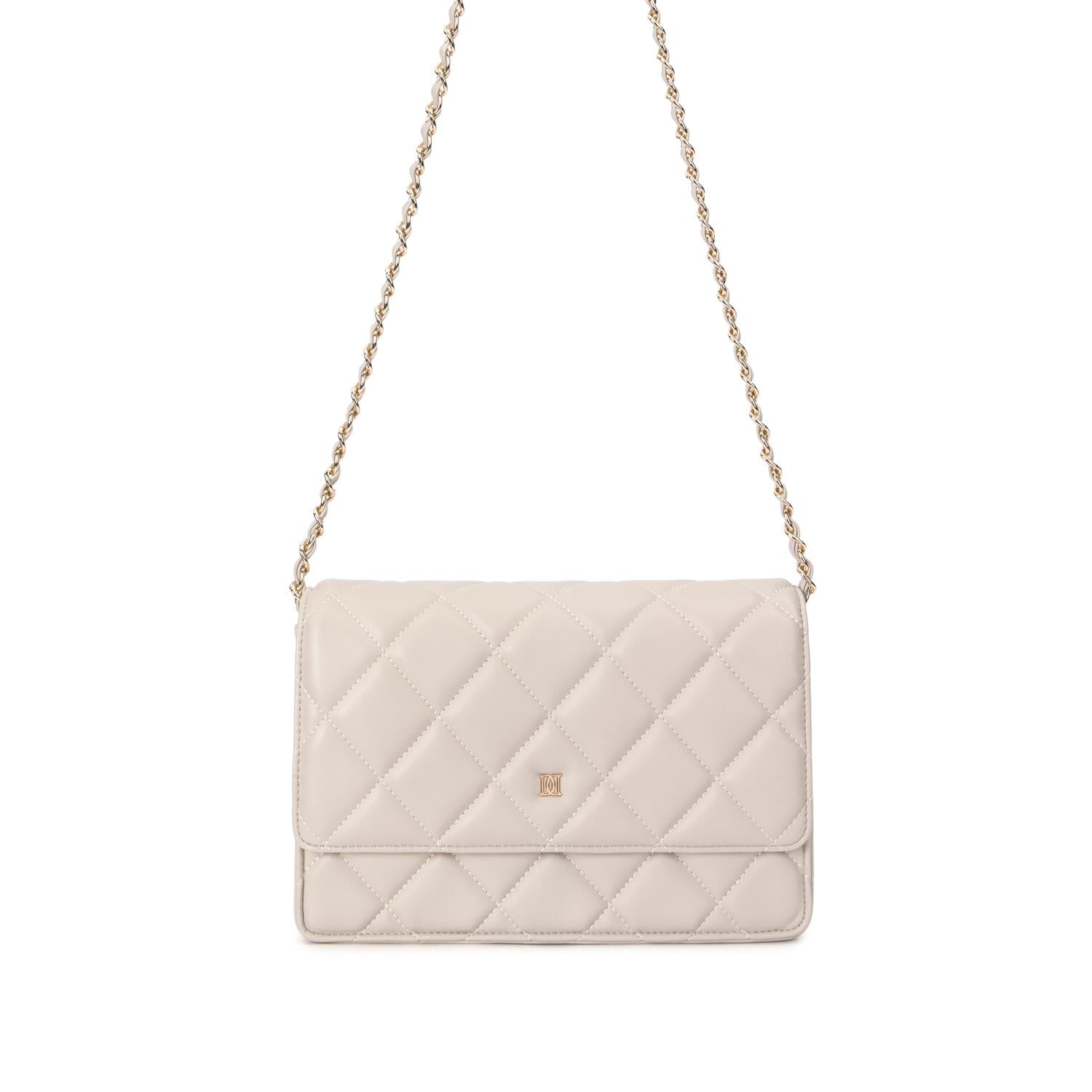 Leather Quilted Bag Sand - Beige
