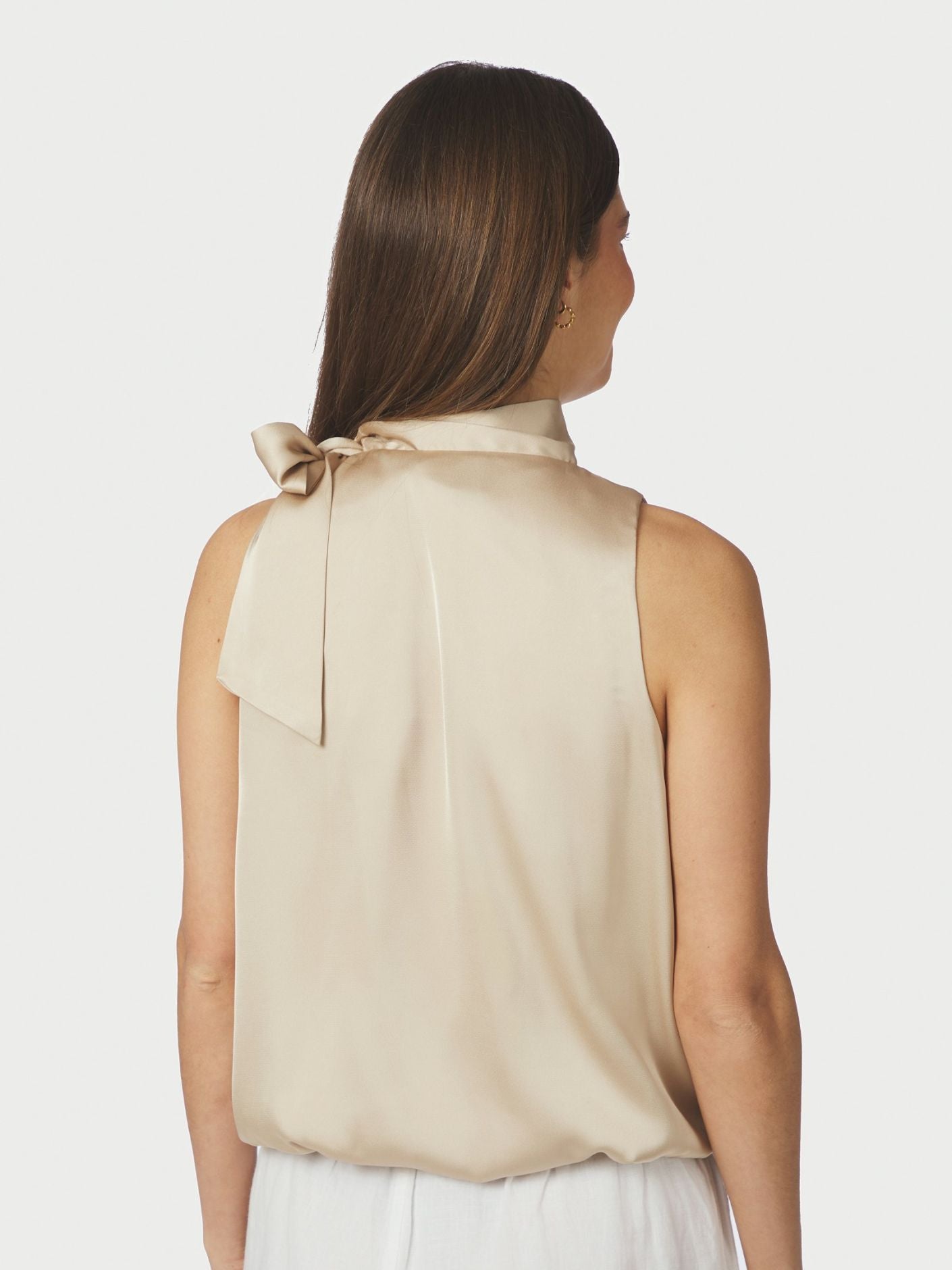 Veda Heavy Sateen Top Dark Sand - Beige