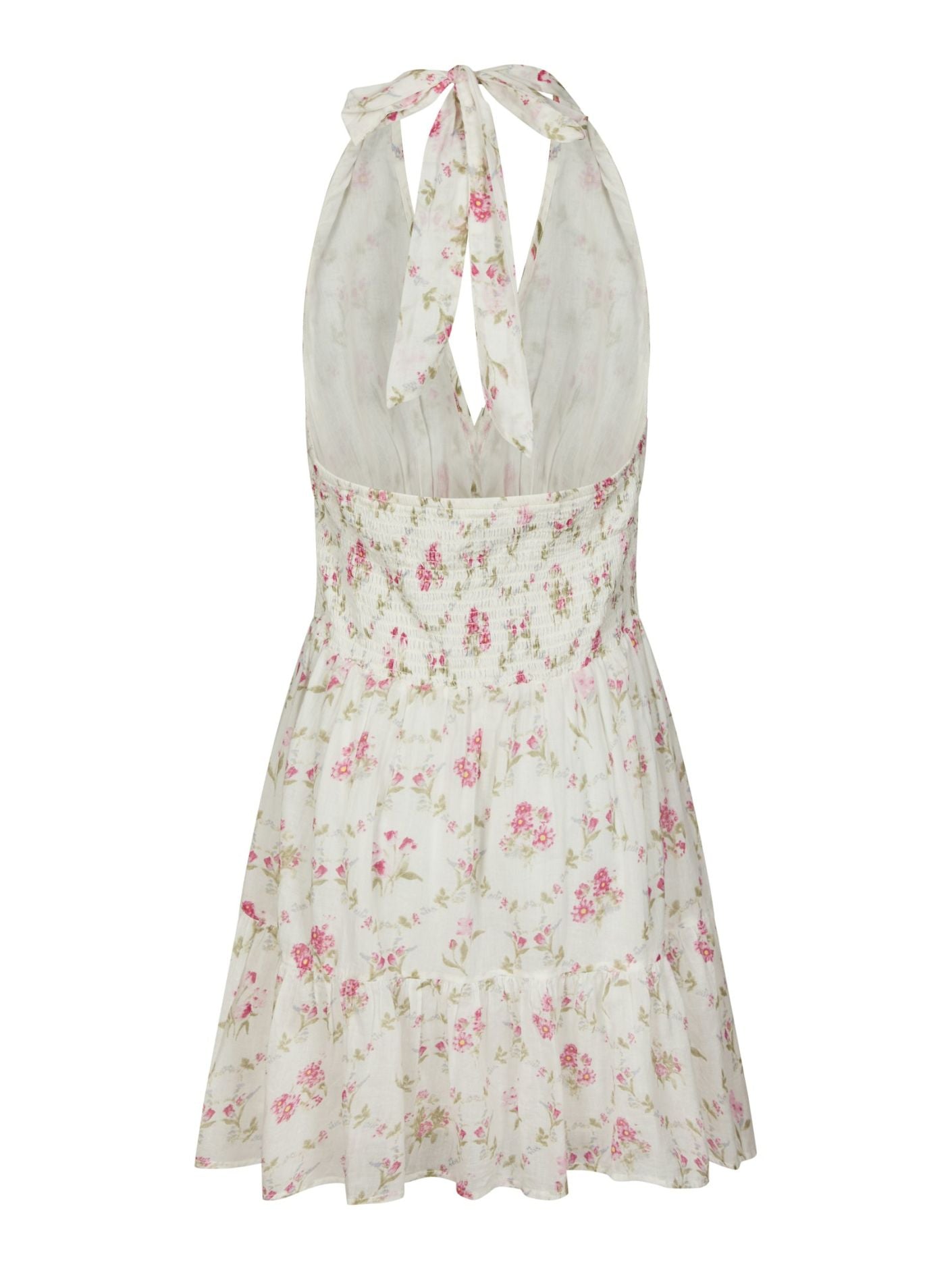 Magda Spring Flower Dress Off White - Off-White