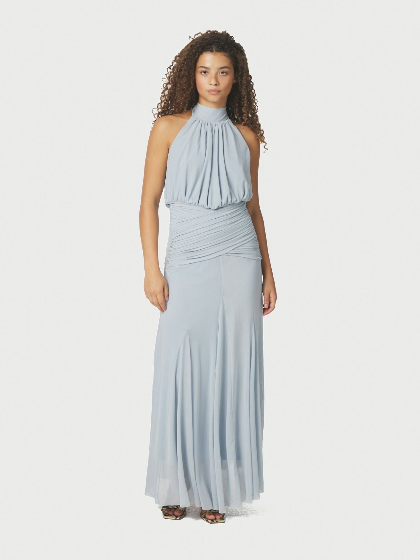 Lisseth mesh dress light blue - Sky Blue