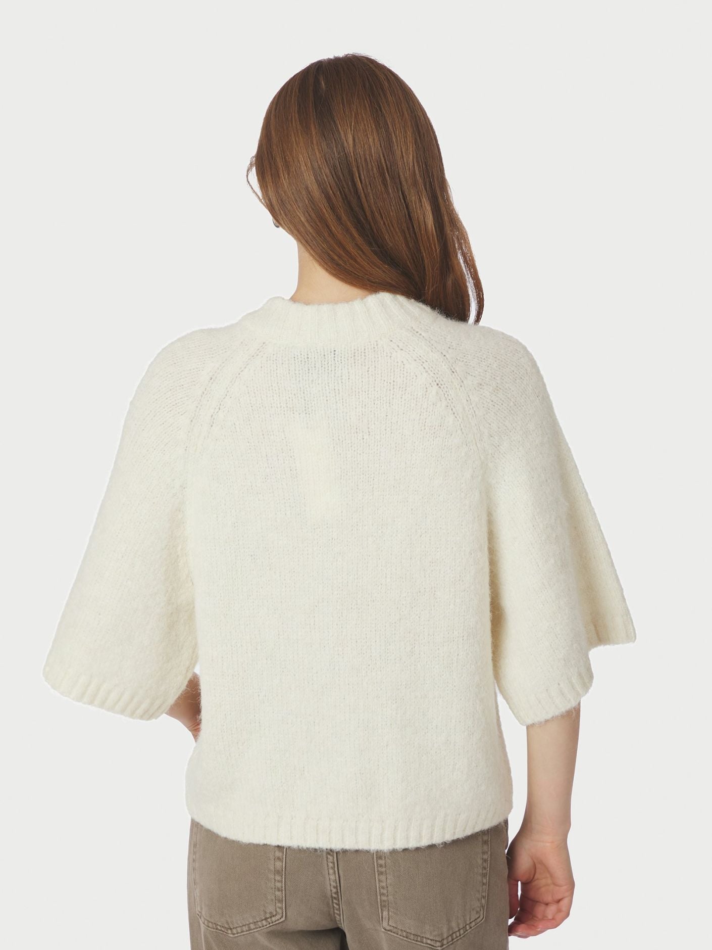 Benuta Fluffy Knit Cardigan Off White - Off-White